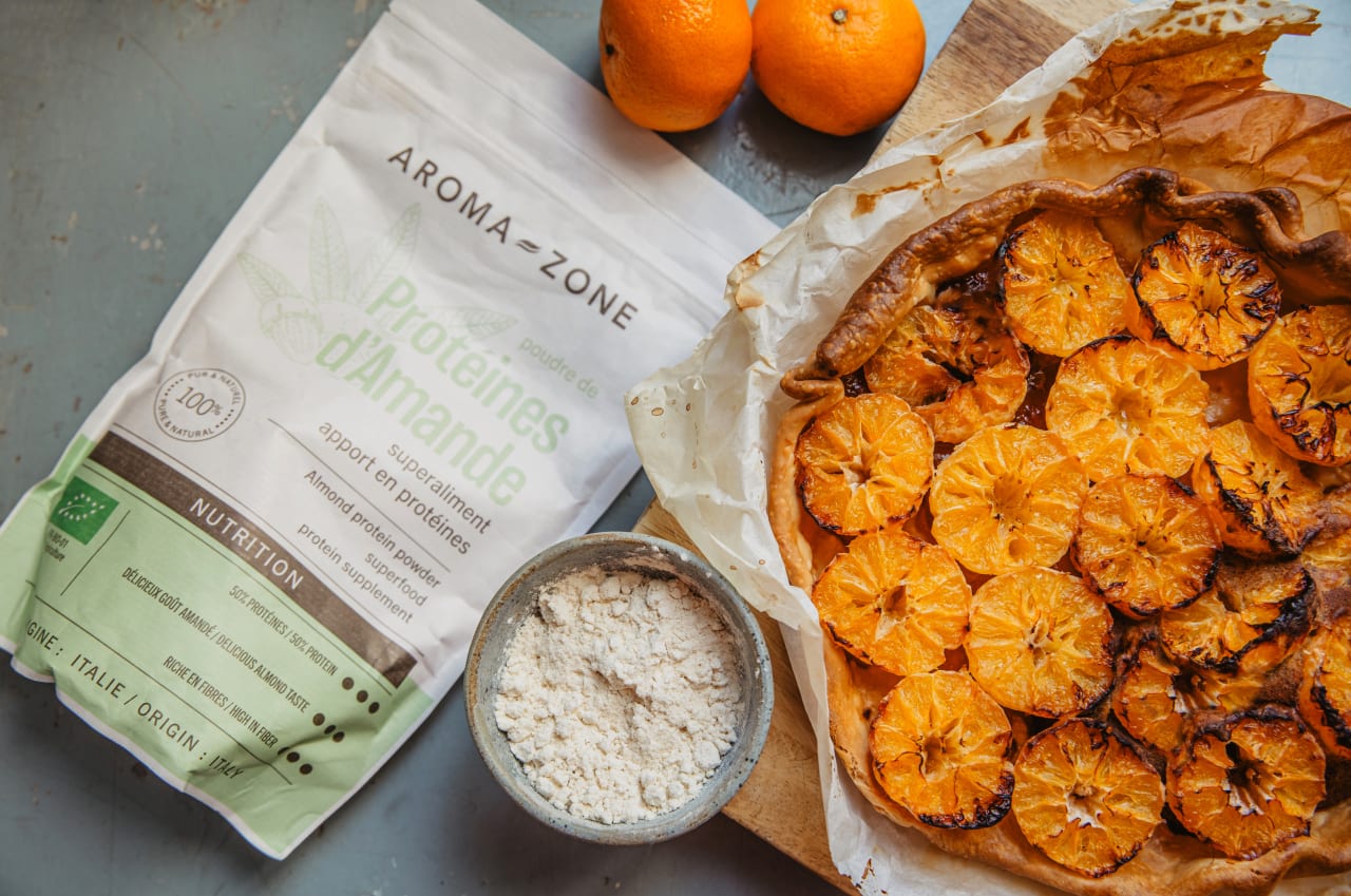 Tartelette aux Clémentines et Protéines d’Amande, un dessert vitaminé et réconfortant