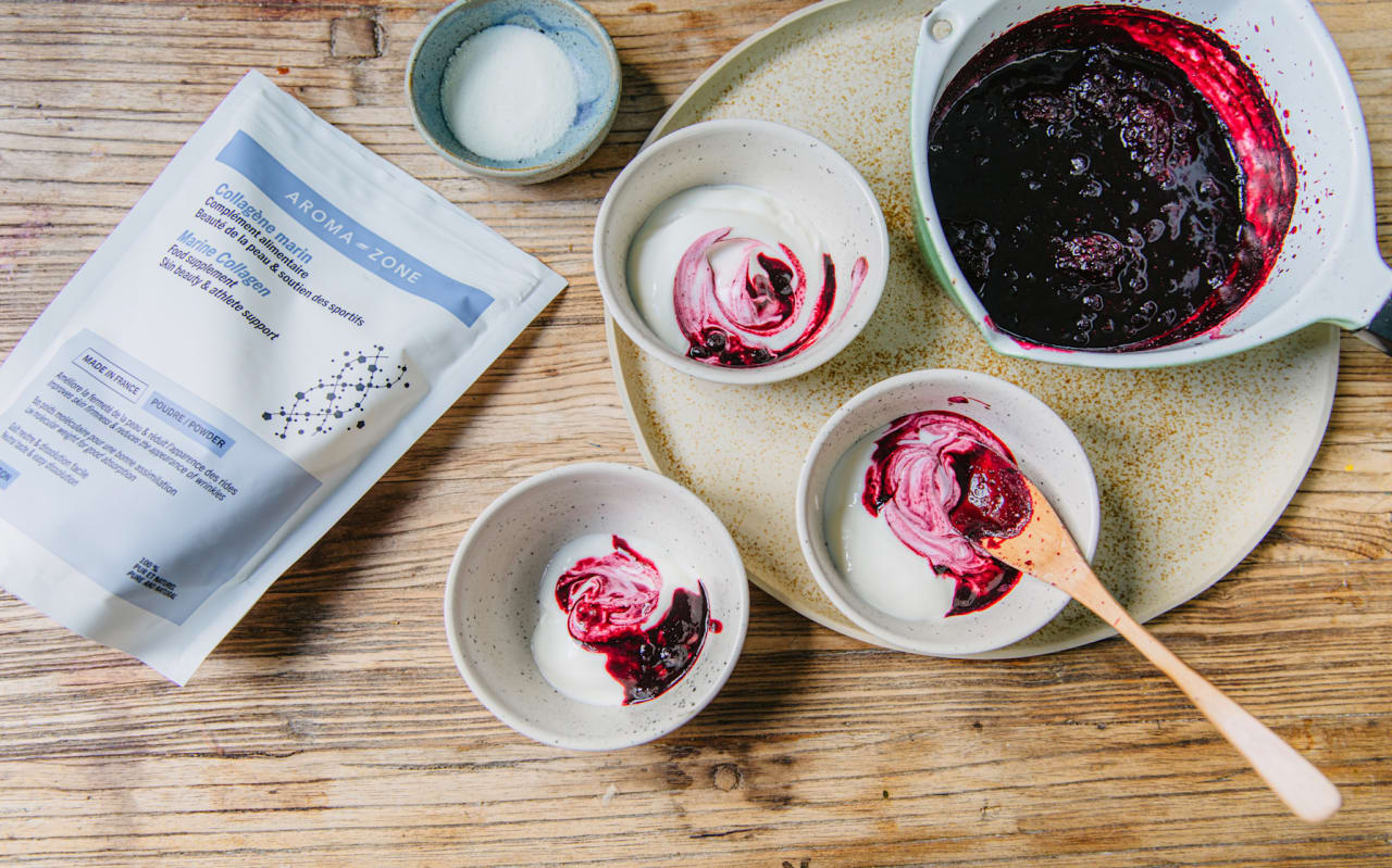 Coulis mûre, myrtille & pêche à la vanille : un topping fruité et antioxydant