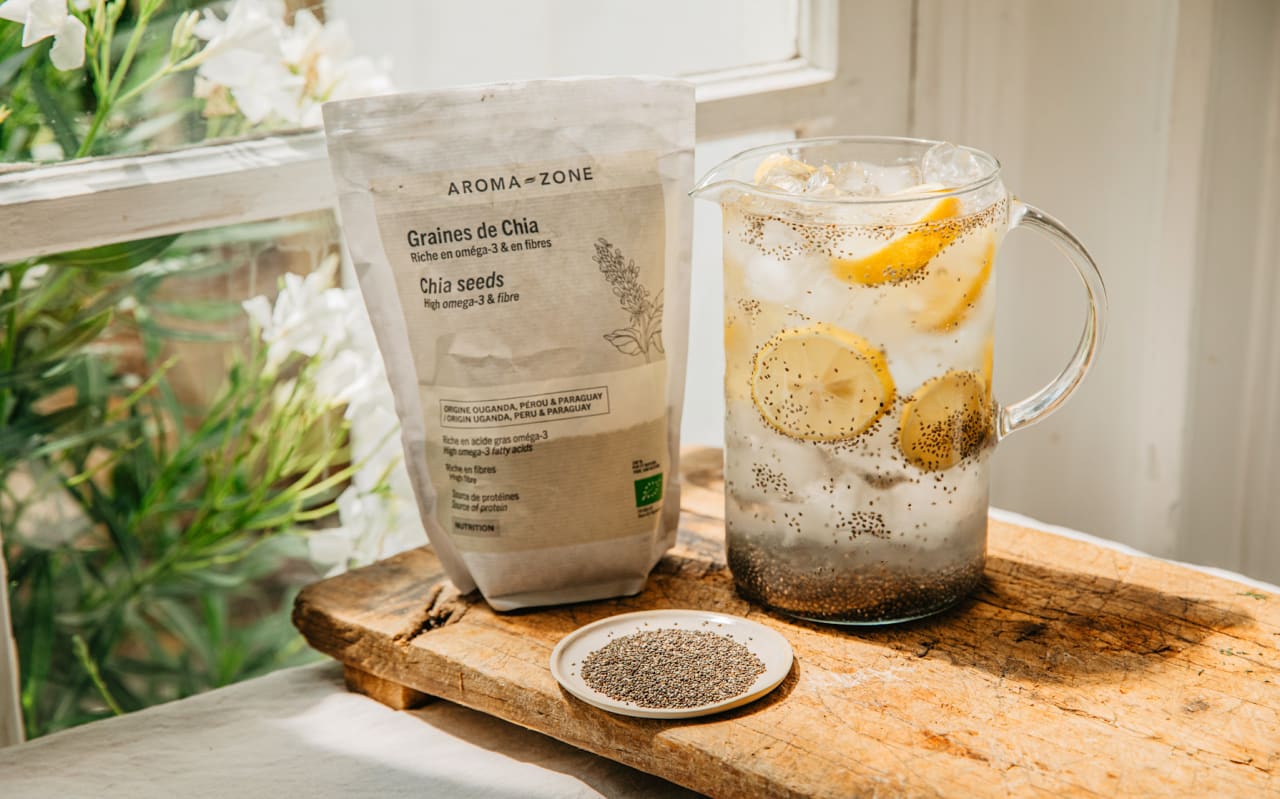 Comment utiliser des graines de chia, du citron et de la menthe pour se rafraîchir ?