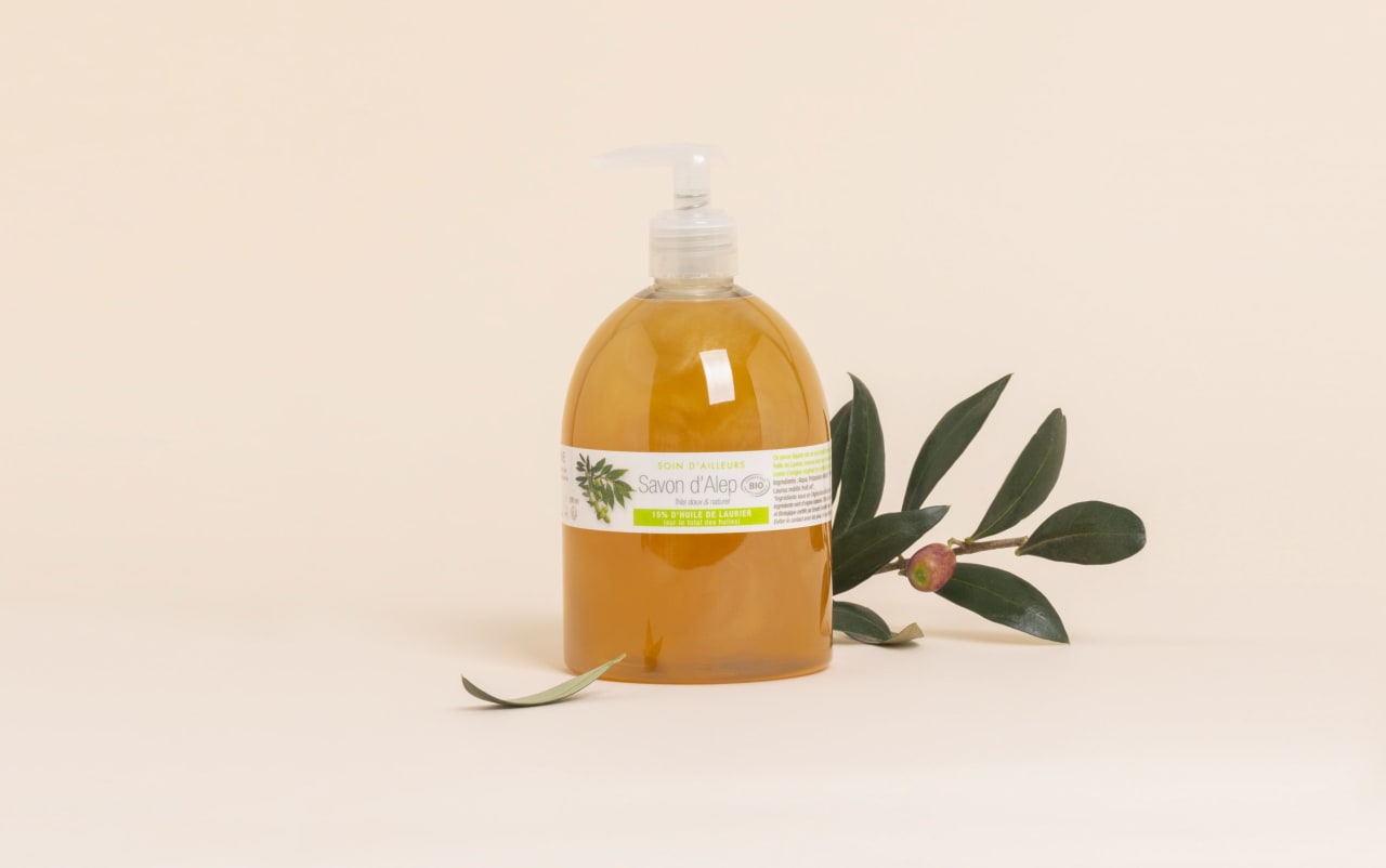 Savon d'Alep liquide 15% Laurier BIO