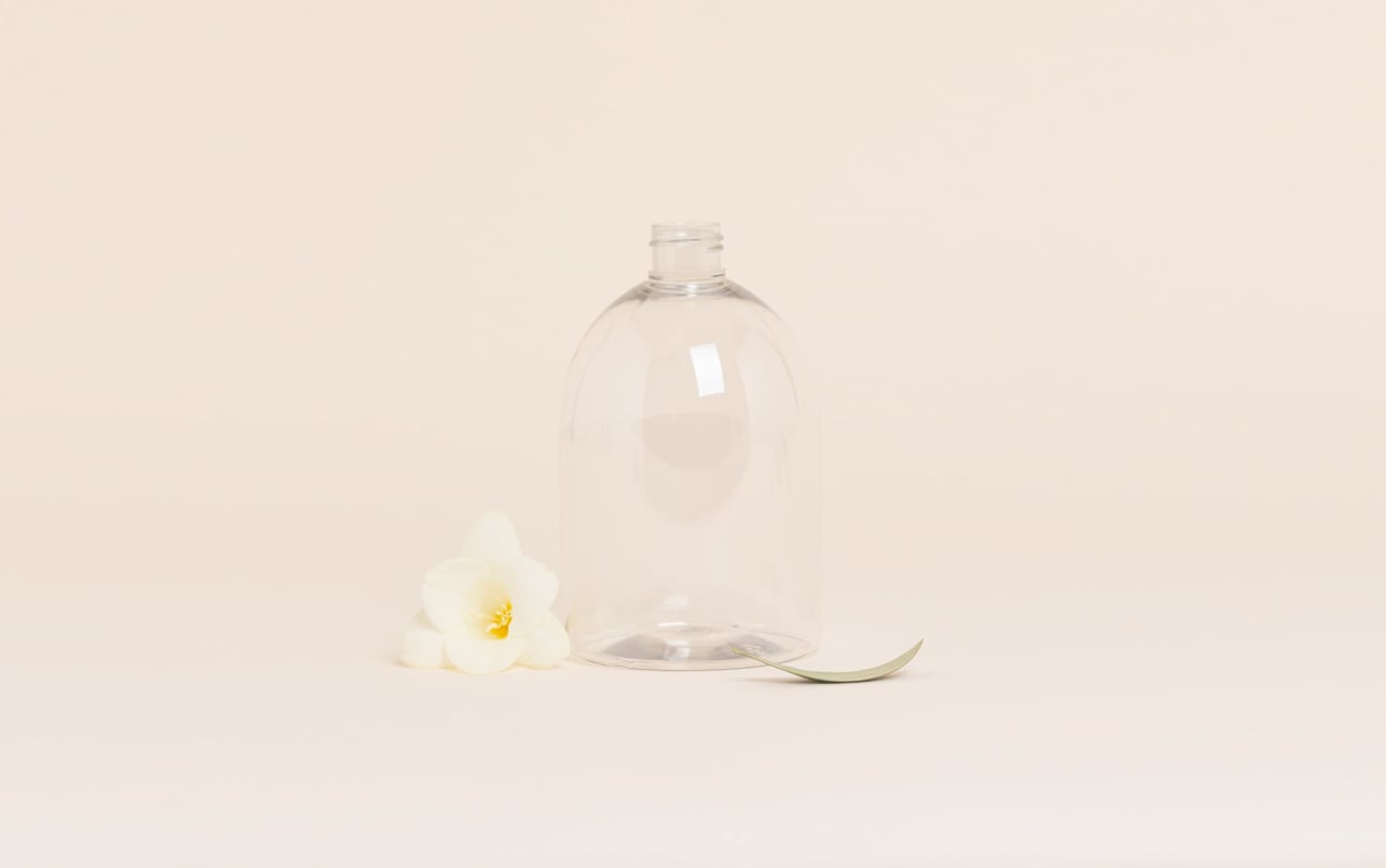 Flacon PET transparent 500 ml - 24/410 - sans bouchage