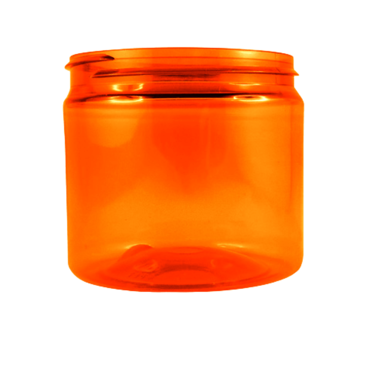 Vasetto in PET riciclato arancione BASIC 200 ml - senza tappo