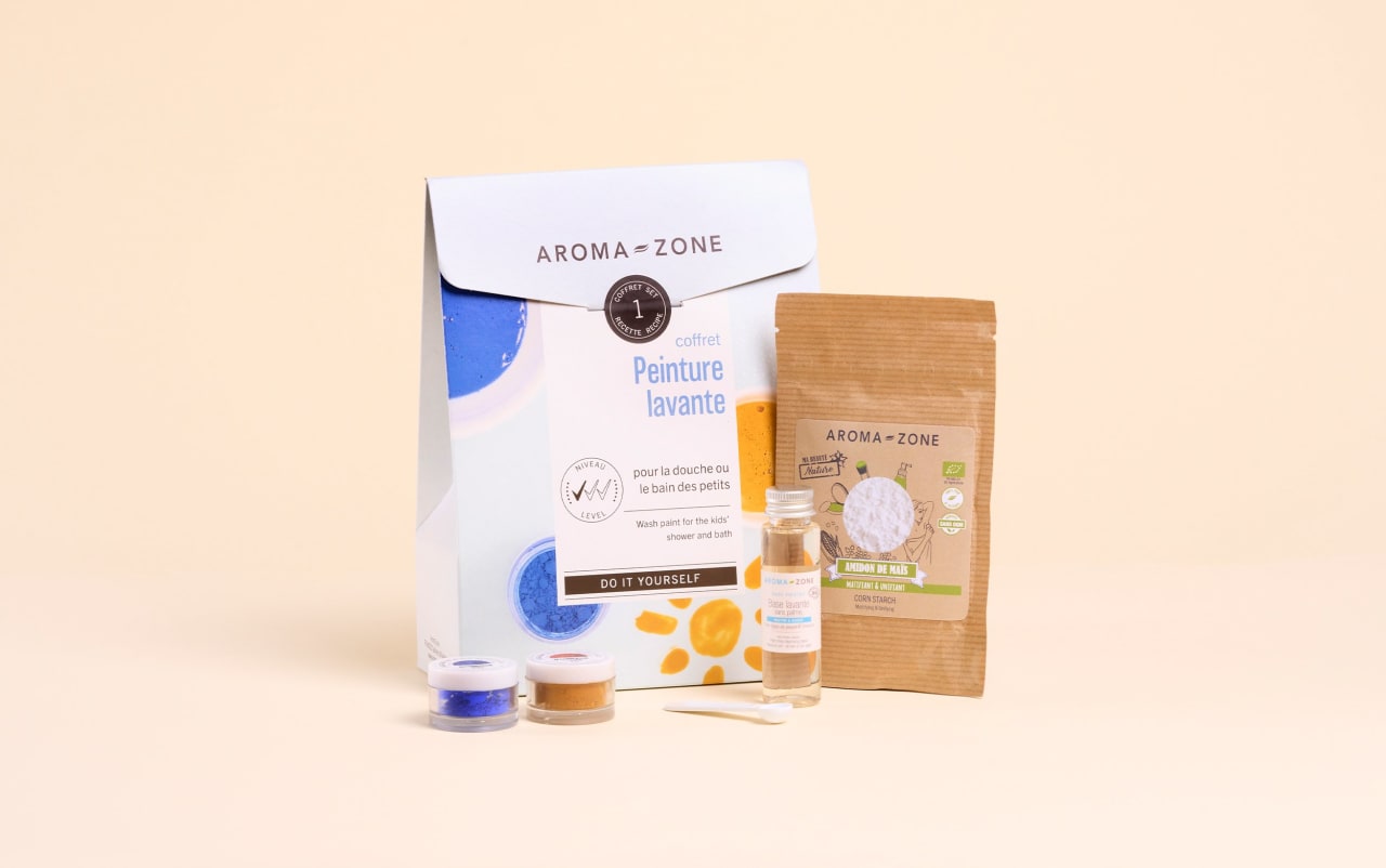 Kit cosmétique maison Peinture lavante pour la douche ou le bain