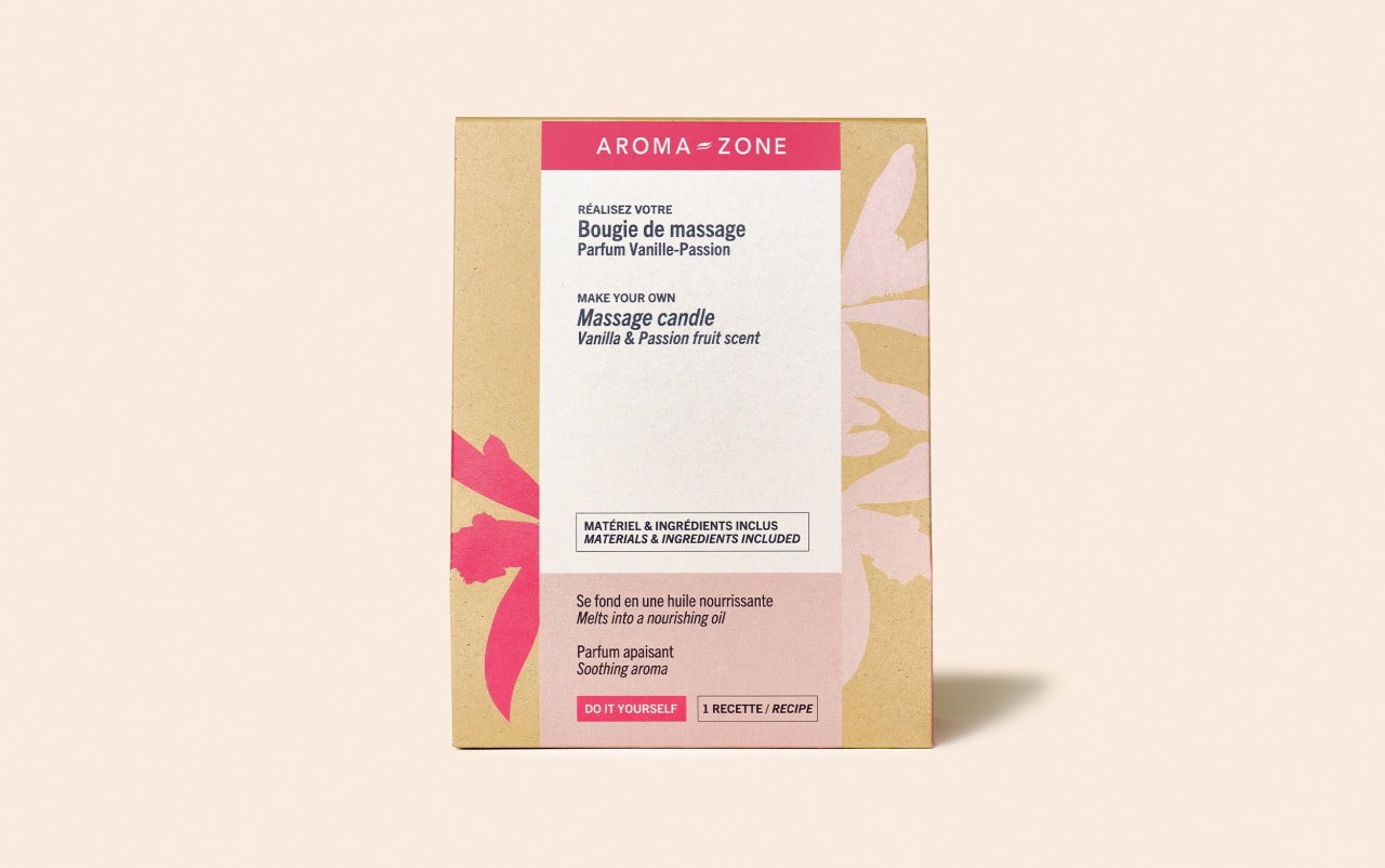 Kit cosmétique maison Bougie de massage Passionnément