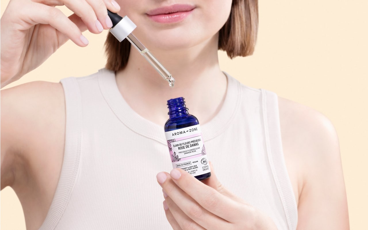 Elixir de fleurs précieuses de Rose de Damas BIO