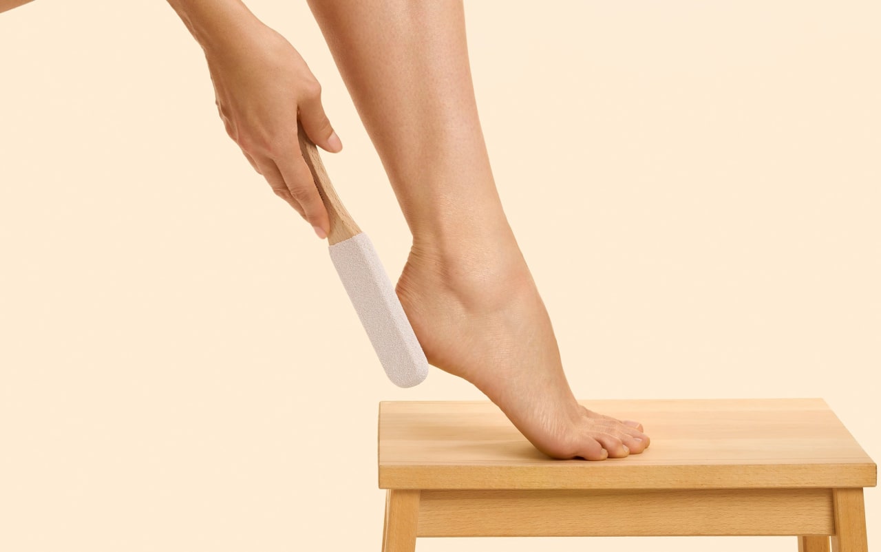 Râpe à pieds en bois de hêtre