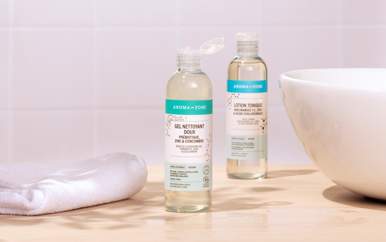 Gel nettoyant doux Prébiotique, Zinc & Concombre