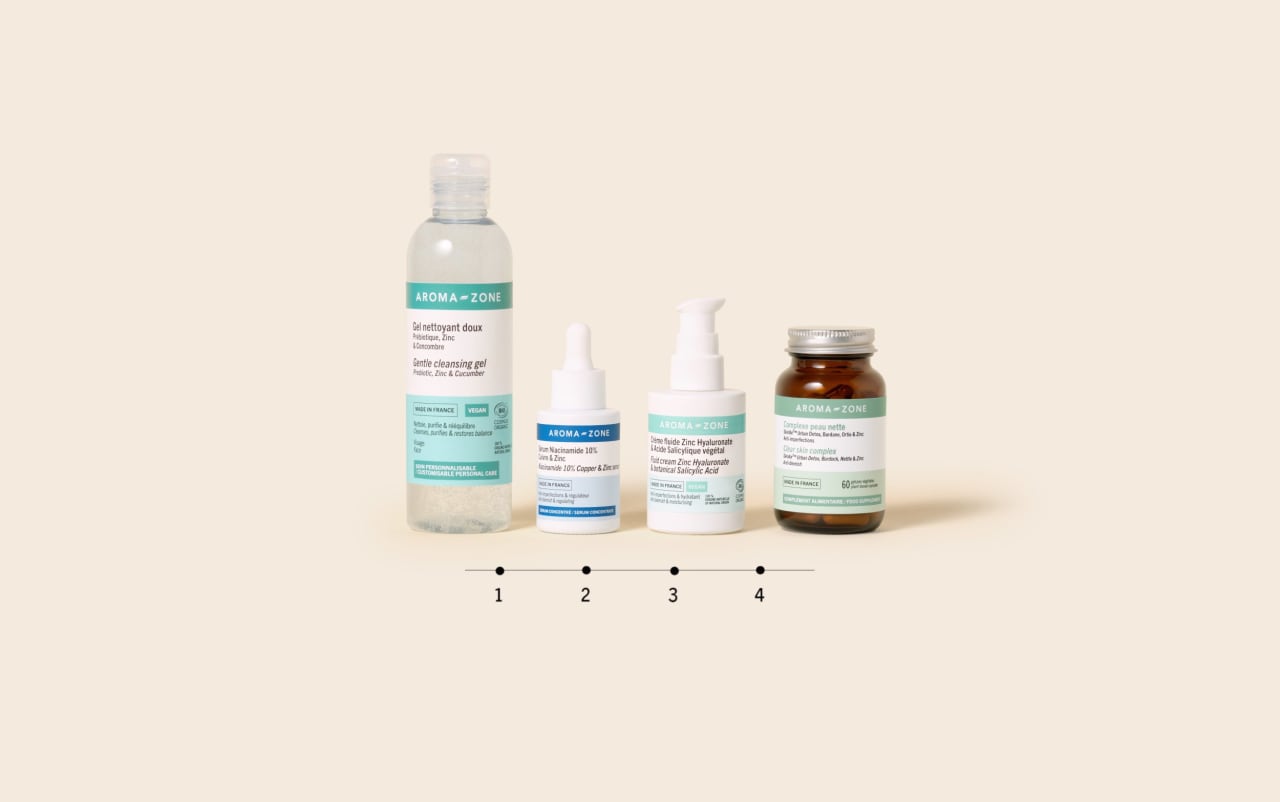 Routine globale In & Out* anti-imperfections - 4 étapes