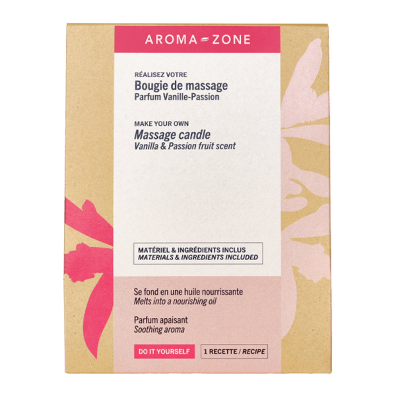 Kit cosmétique maison Bougie de massage Passionnément