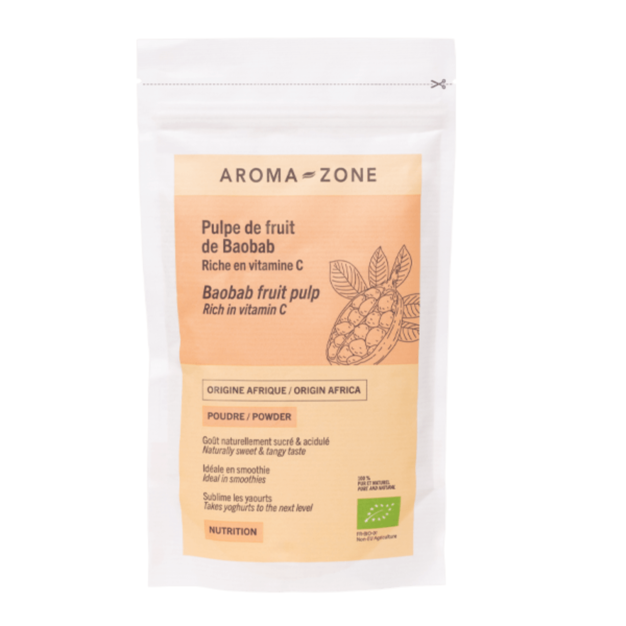 Poudre de Pulpe de fruit de Baobab BIO