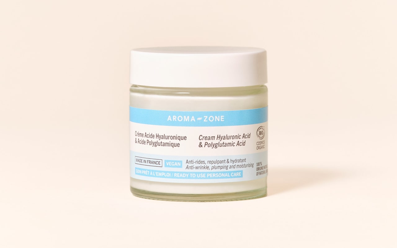 Crema all'acido ialuronico e acido poliglutammico