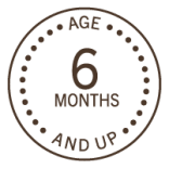 stamp AGE 6 MONTHS AND UP