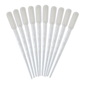 Pipettes en plastique 3 ml avec poire (lot de 10)