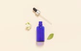 Flacon DIN18 compte-goutte en verre bleu 50ml