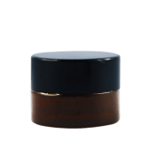 Vasetto in vetro ambrato 5 ml coperchio nero