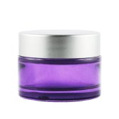 Violet Glass Jar Matte Silver Lid - 30ml