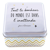 Boîte en métal BONHEUR - grand format
