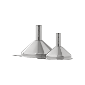 Lot de 2 entonnoirs en acier inoxydable