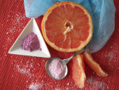 Sels colorés pour le bain : pamplemousse