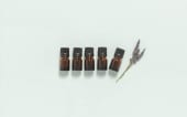 Flaconi DIN18 mini in vetro ambrato 2,5 ml con contagocce (confezione da 5)