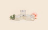 Pots verre dépoli 50 ml avec capot argent mat (lot de 6)