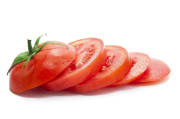 Tomates fraîches coupées en dés