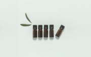 Flacons DIN18 en verre ambré 5 ml avec codigouttes (lot de 5)