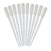 Pipette in plastica da 3 ml con bulbo (confezione da 10)