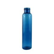 Flacon transparent PET recyclé bleu turquoise 100 ml - 24/410 - sans bouchage