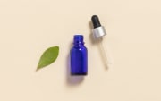 Flacon DIN18 compte-goutte en verre bleu 15ml