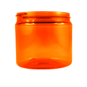 Vasetto in PET riciclato arancione BASIC 200 ml - senza tappo