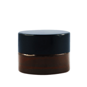 Pot verre ambré 5 ml avec capot noir
