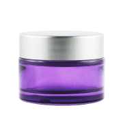 Vasetto in vetro viola 30 ml coperchio argento opaco