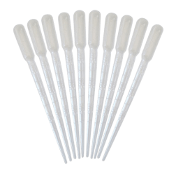 Plastic Pipettes With Bulb (Pack Of 10) - 3ml