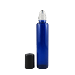 Roll-on en verre coloré bleu 30 ml