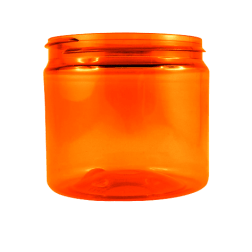 Vasetto in PET riciclato arancione BASIC 200 ml - senza tappo