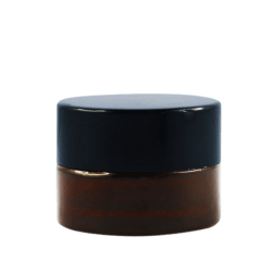 Pot verre ambré 5 ml avec capot noir