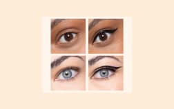 Avant après d'utilisation d'eye liner