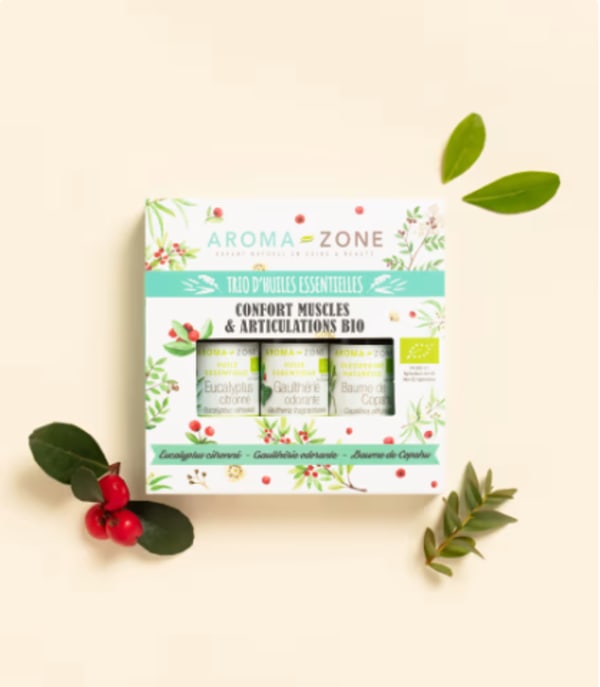 Coffret huiles essentielles Trio d'HE Confort Muscles & Articulations BIO