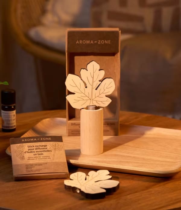 Diffuseur par capillarité d'huiles essentielles en bois
