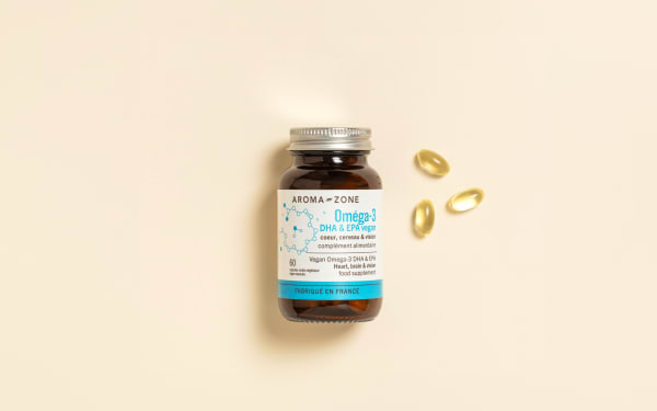 Packshot Complement-Alimentaire Omega-3-DHA-et-EPA-Vegan paysage
