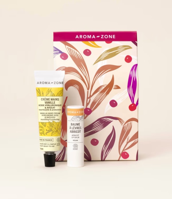 Kit cadeau duo mains et lèvres Vanille Abricot