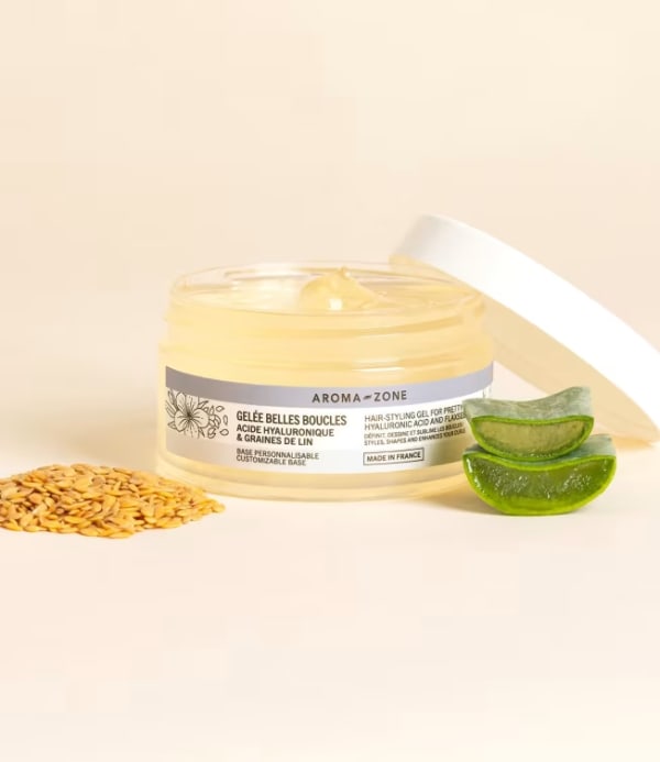Gel per ricci con acido ialuronico e semi di lino
