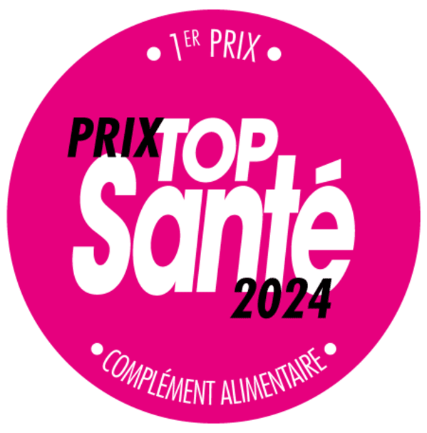 LOGO PRIX TOP SANTE 2024 LABEL 1ER PRIX TOP SANTE COMPLÉMENT ALIMENTAIRE