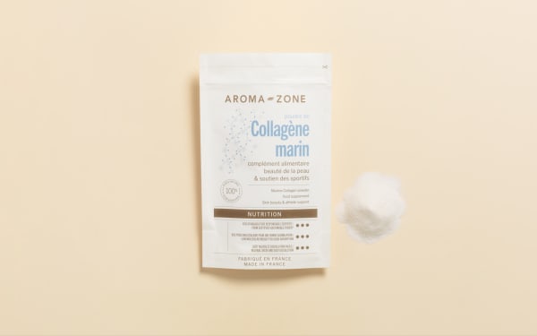 Collagene marin fond beige paysage