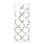Lot de 10 étiquettes vierges petit format rond