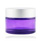 Pot verre violet 50 ml capsule argent mat